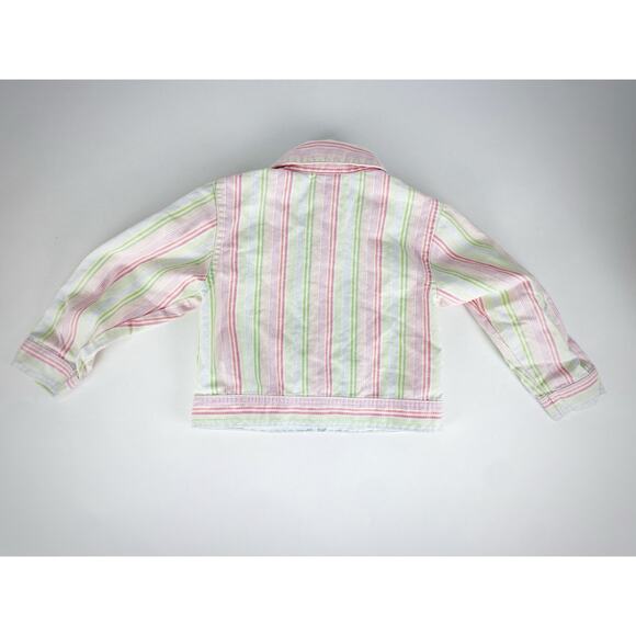 VTG Dora the Explorer Striped Jean Jacket Dorable Toddler Girl Sz XS Pink Green - Picture 6 of 8